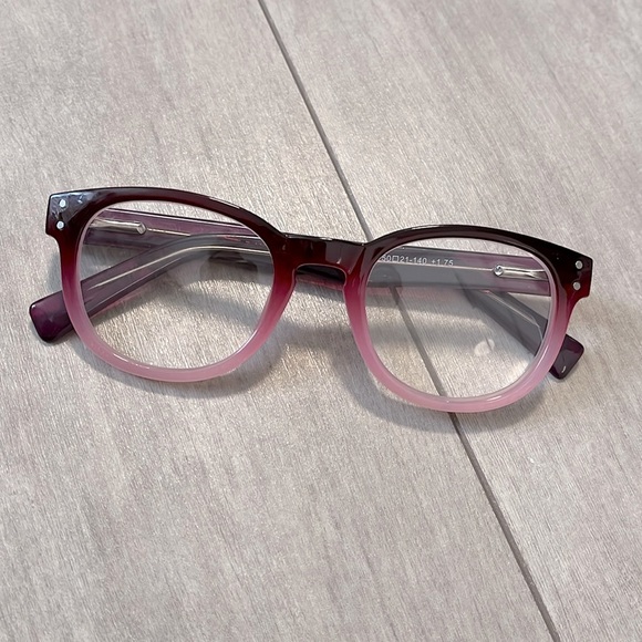 SAVEYEWEAR Purple Reader Glasses +1.75 - Picture 1 of 6